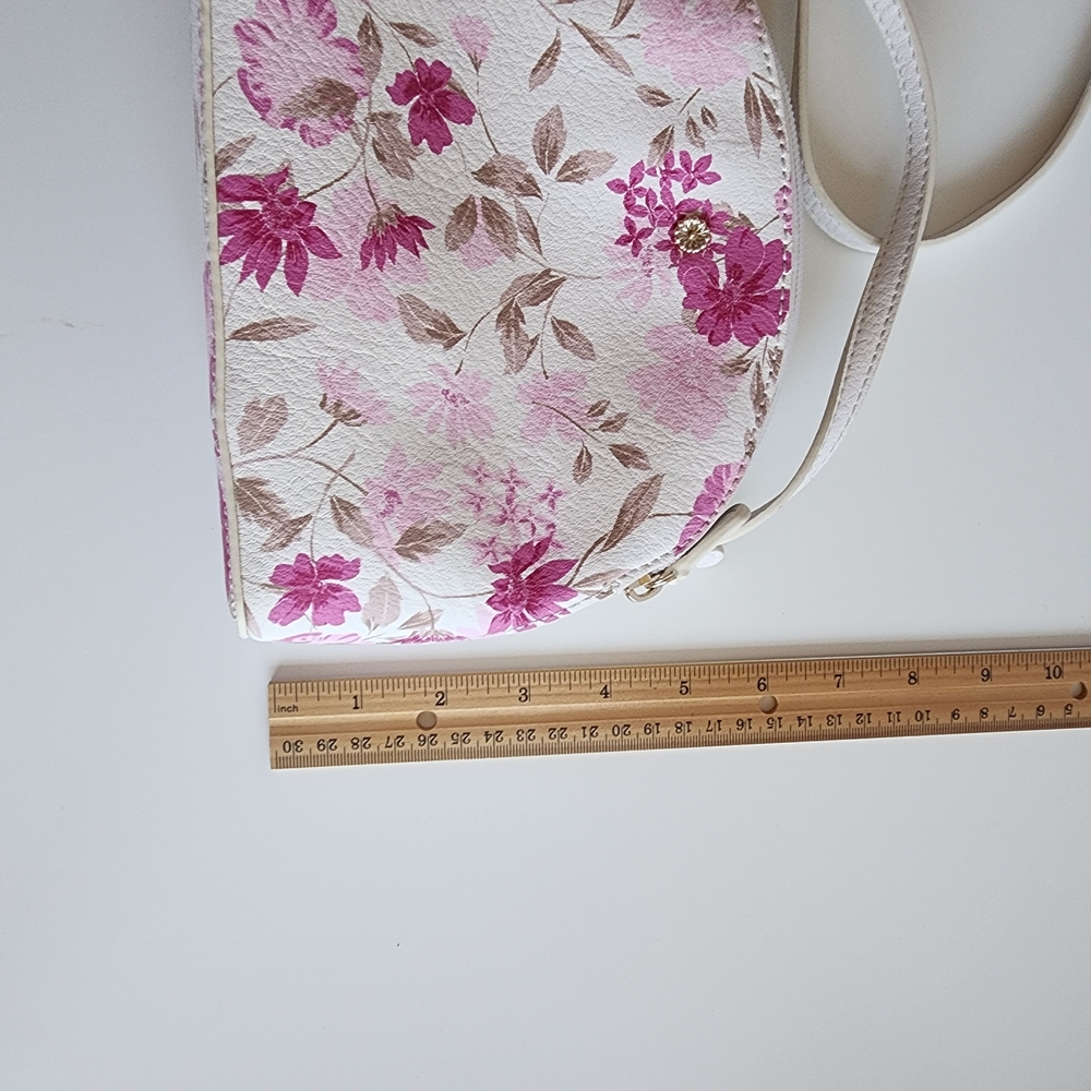 Floral Crossbody Bag - Pink and Cream - Picture 13 of 16